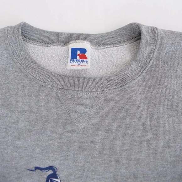 Vintage Russel Grey Lancers Hockey Crewneck Sweater Med - Picture 12 of 12